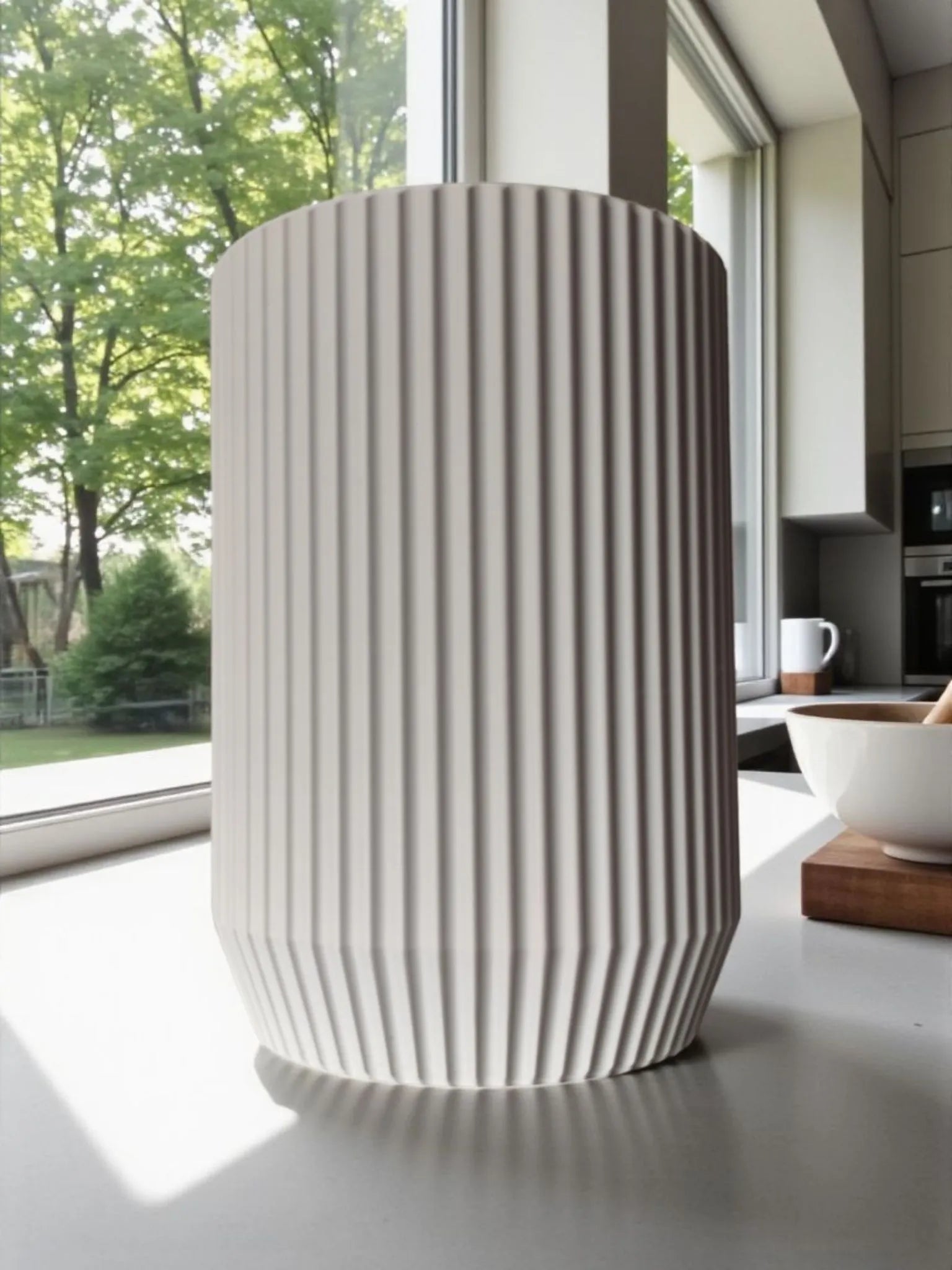 Porte-ustensiles de cuisine nervuré Moderne