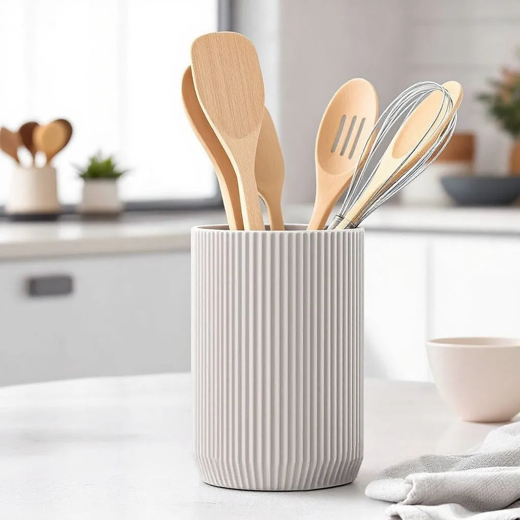 Porte-ustensiles de cuisine nervuré Moderne