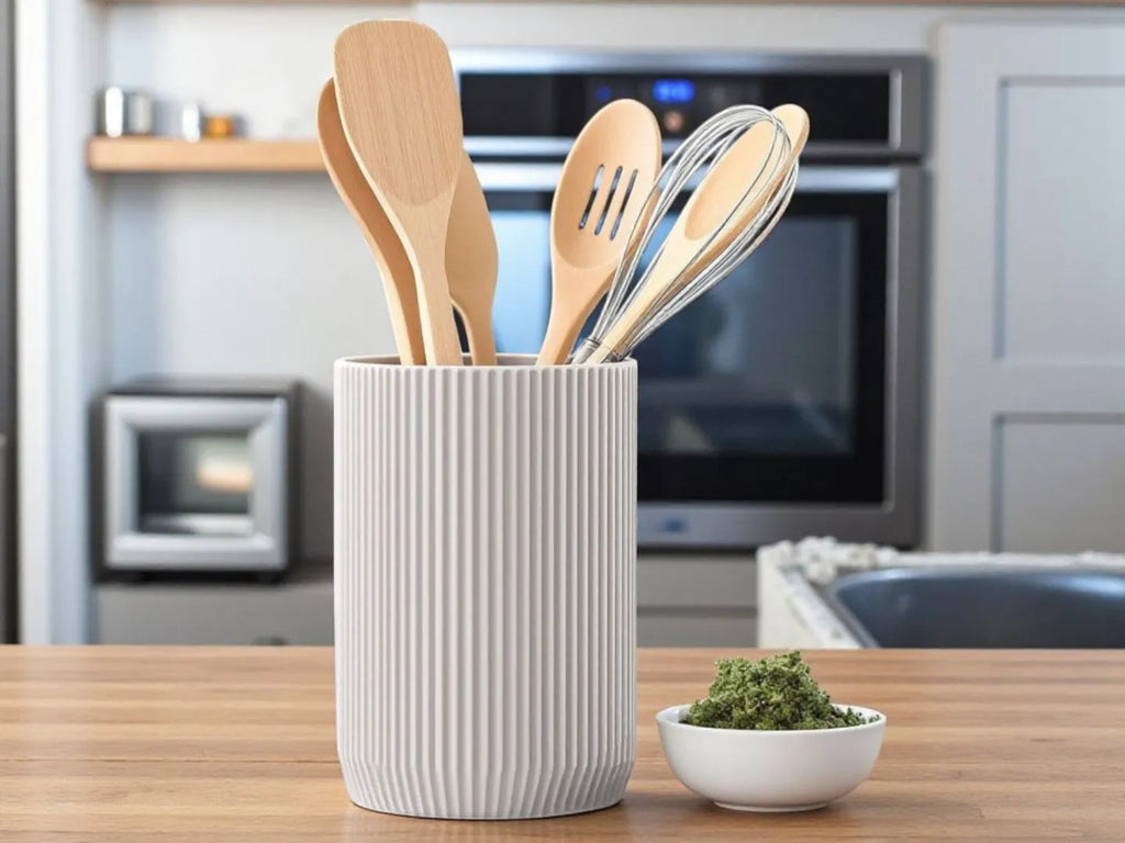 Porte-ustensiles de cuisine nervuré Moderne