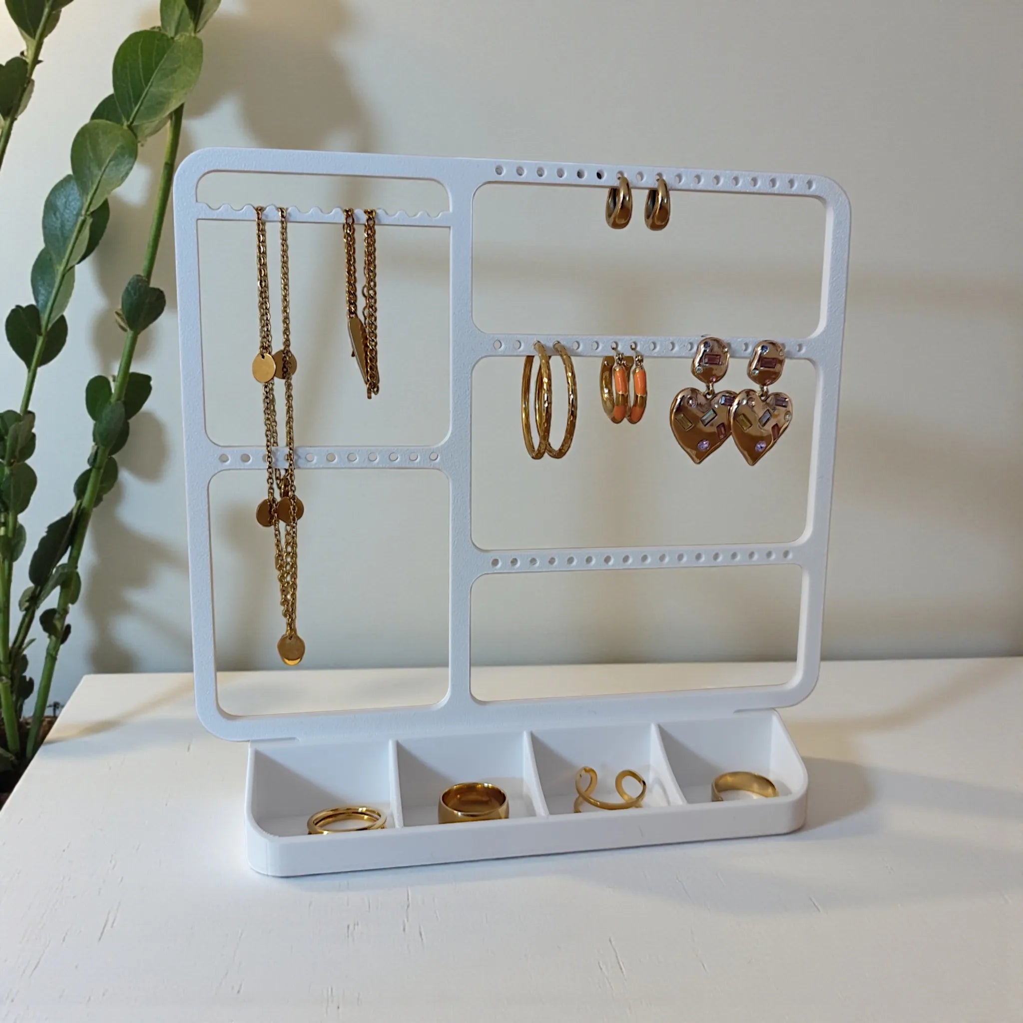 Organisateur de bijoux pour boucles d'oreilles  bagues et colliers