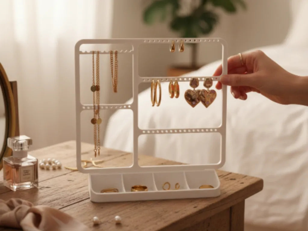 Organisateur de bijoux pour boucles d'oreilles  bagues et colliers