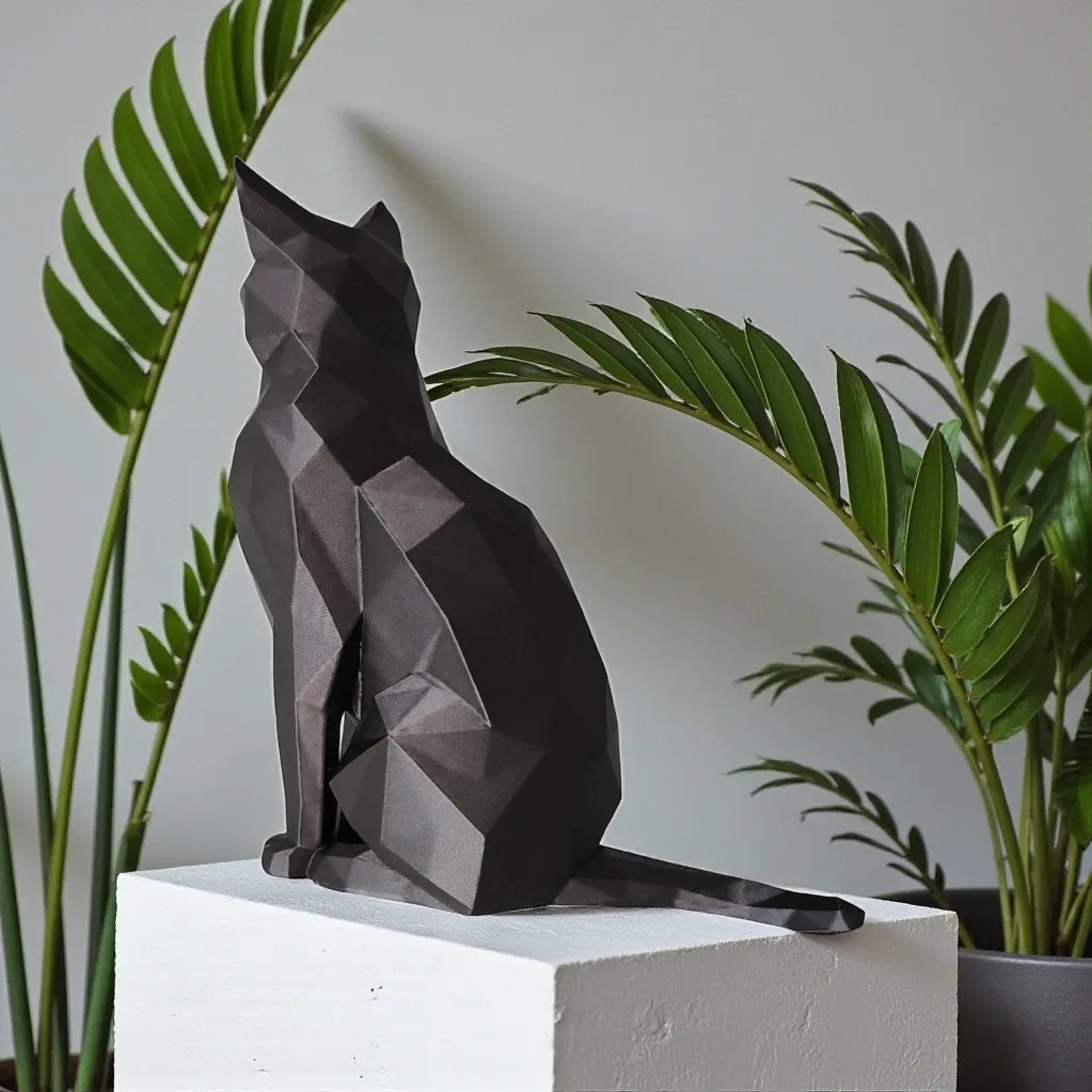 Art de chat Géométrique élégant assis