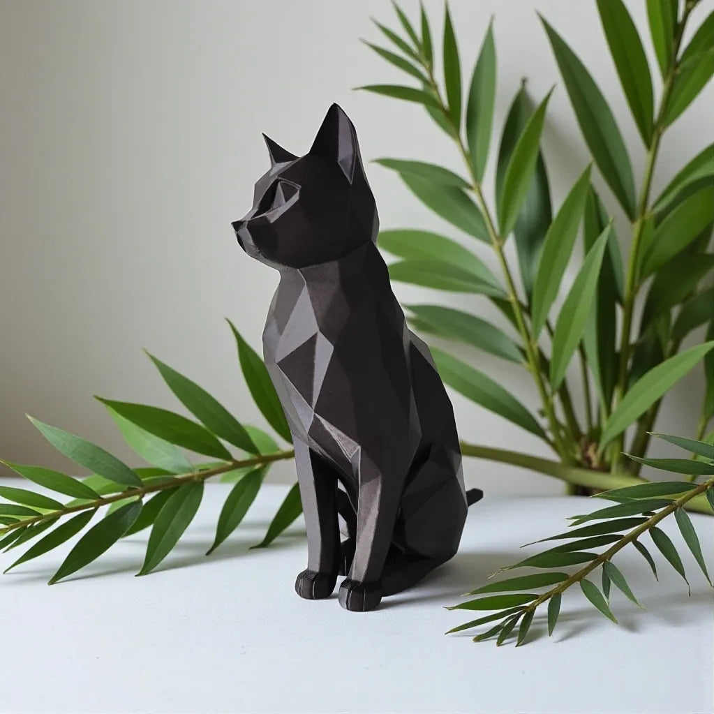 Art de chat Géométrique élégant assis