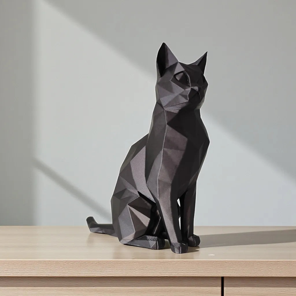 Art de chat Géométrique élégant assis