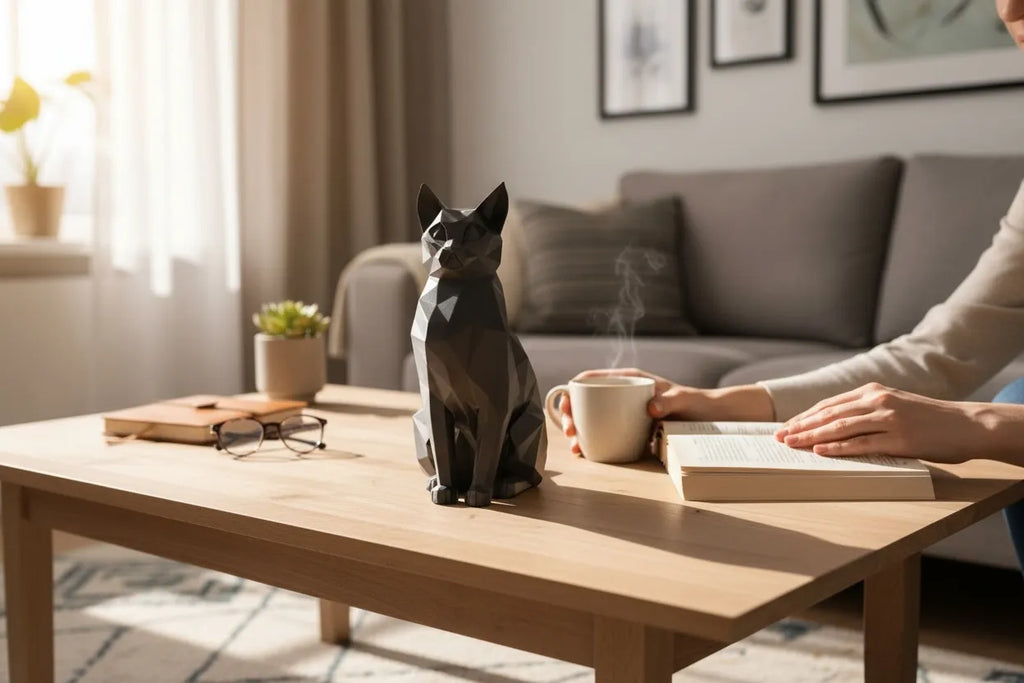 Art de chat Géométrique élégant assis