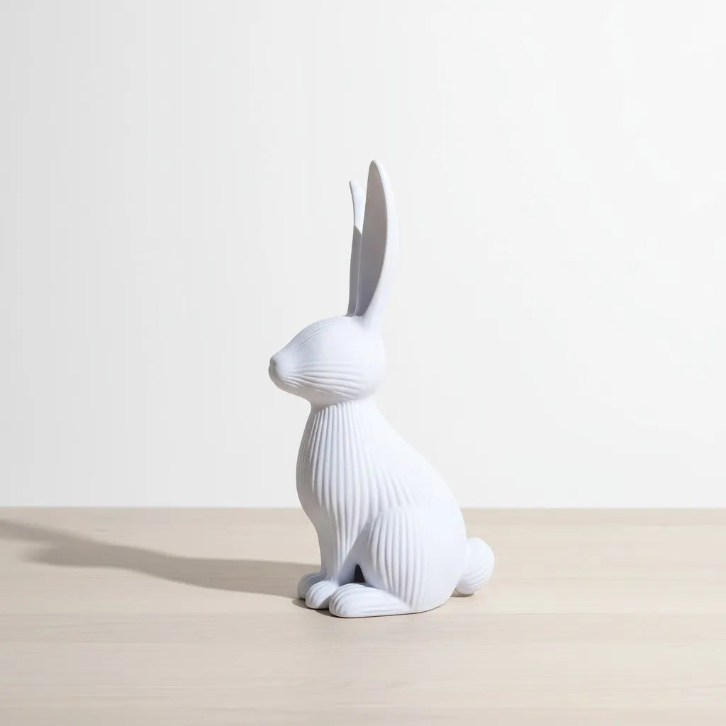 Décoration de lapin de Pâques côtelé Moderne