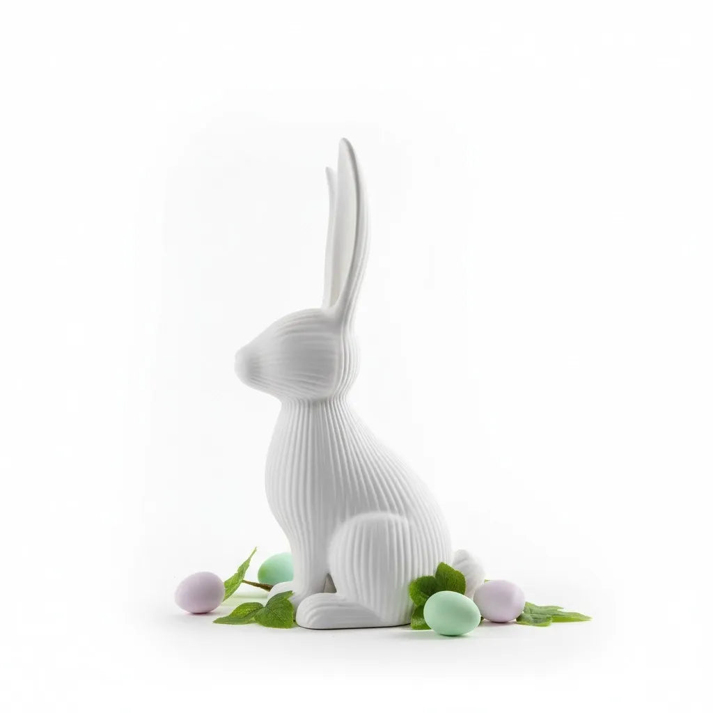 Décoration de lapin de Pâques côtelé Moderne