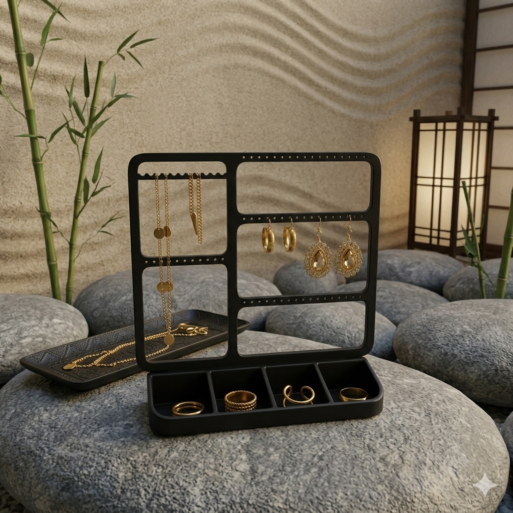 Organisateur de bijoux pour boucles d'oreilles  bagues et colliers