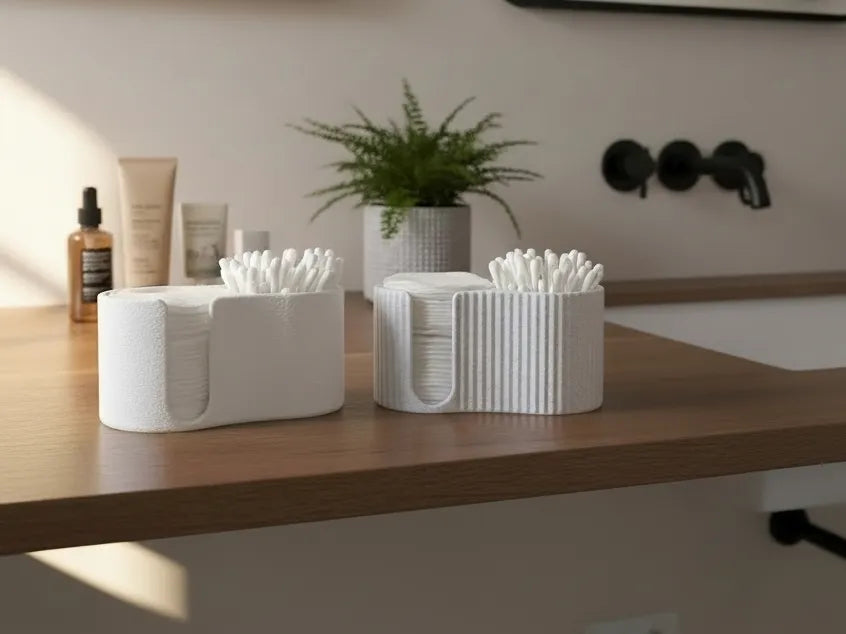 Distributeur Moderne côtelé pour cotons-tiges et disques de coton