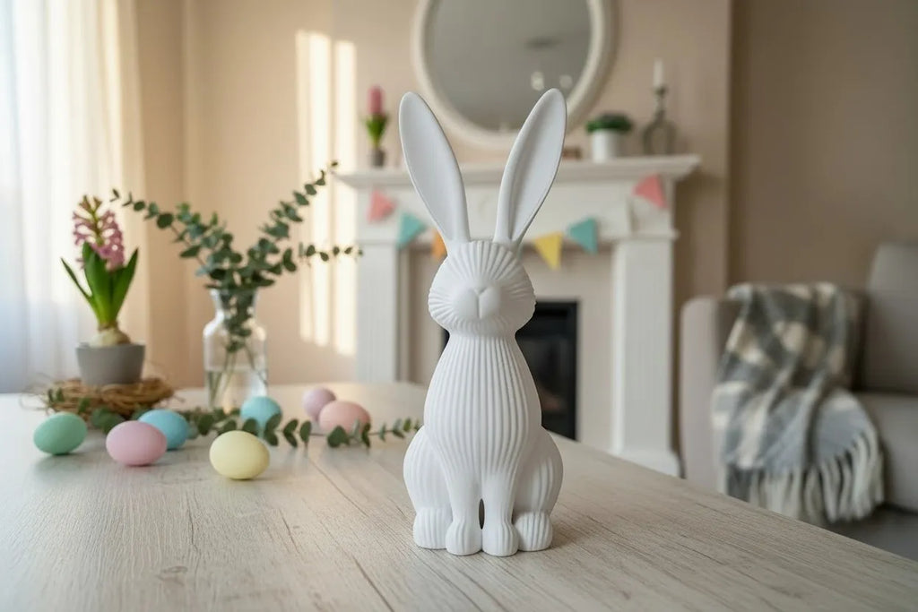 Décoration de lapin de Pâques côtelé Moderne