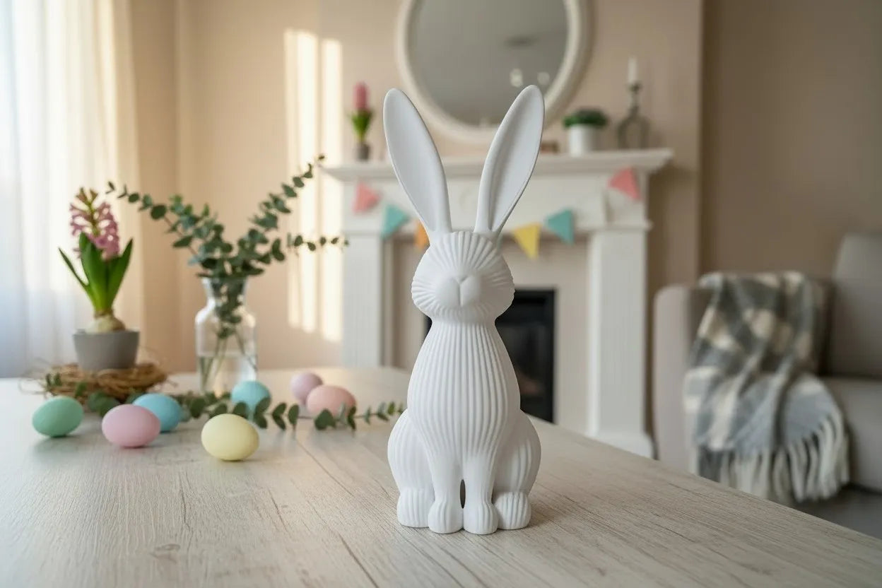 Décoration de lapin de Pâques côtelé Moderne